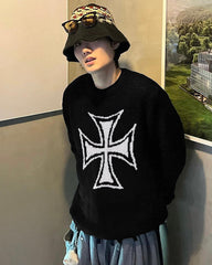 Iron Cross Jacquard Knit