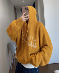 Vintage Relaxed Knit Hoodie