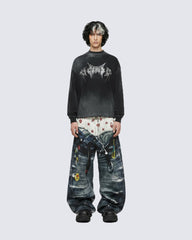 KIIKIO Vintage Washed Graphic Long-Sleeve Tee