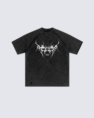 Distressed Graphic Print Oversized T-Shirt