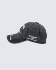 Vintage Washed Roman Letter Embroidery Baseball Cap