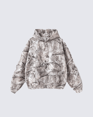 Heavyweight Fleece Camo Hoodie Cotton Blend