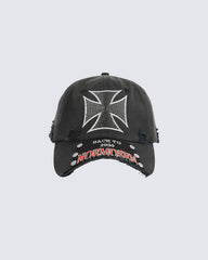 New Vintage Cross Stud Baseball Cap
