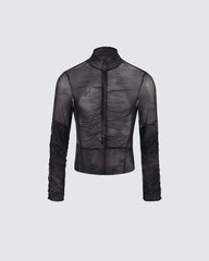 American High Street Mesh Long Sleeve Shirt