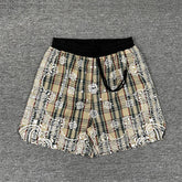 Broken Planet Paisley Plaid Loose Drawstring Shorts
