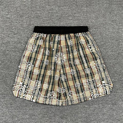 Broken Planet Paisley Plaid Loose Drawstring Shorts