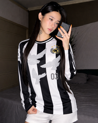 Bird Graphic Striped Long Sleeve T-Shirt