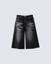 Vintage Washed Split Hem 7/10 Denim Pants
