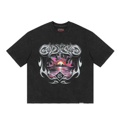 Godspeed Liberty Sunset Tee Black