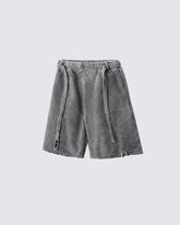 Retro Washed Nnique Drawstring Athletic Shorts