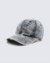 Distressed Washed Peaked Cap