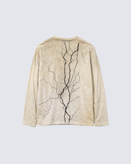 American-Style Crackle Pattern Long-Sleeved T-Shirt