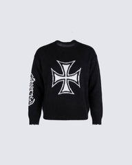 Iron Cross Jacquard Knit