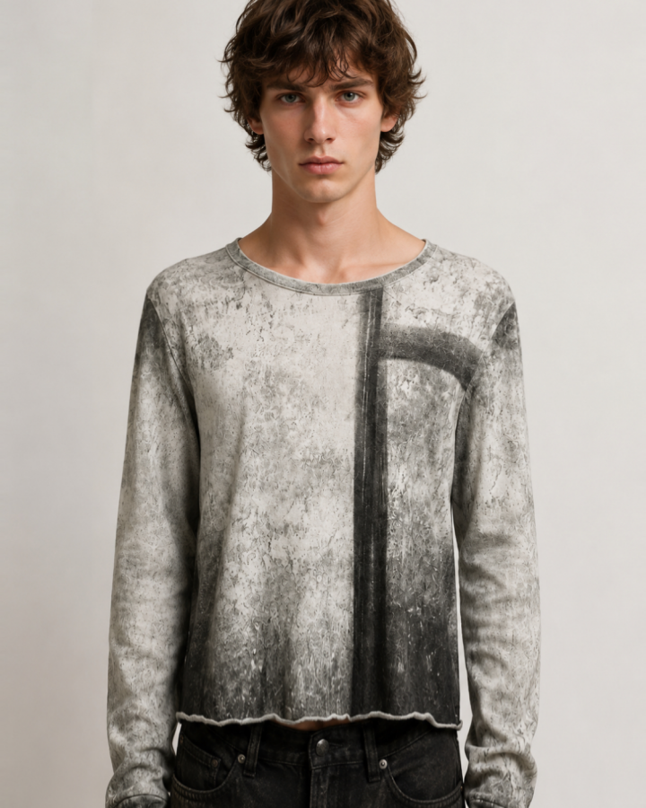 Retro Washed Long-Sleeved Tie-Dye Casual Long-Sleeved Shirt