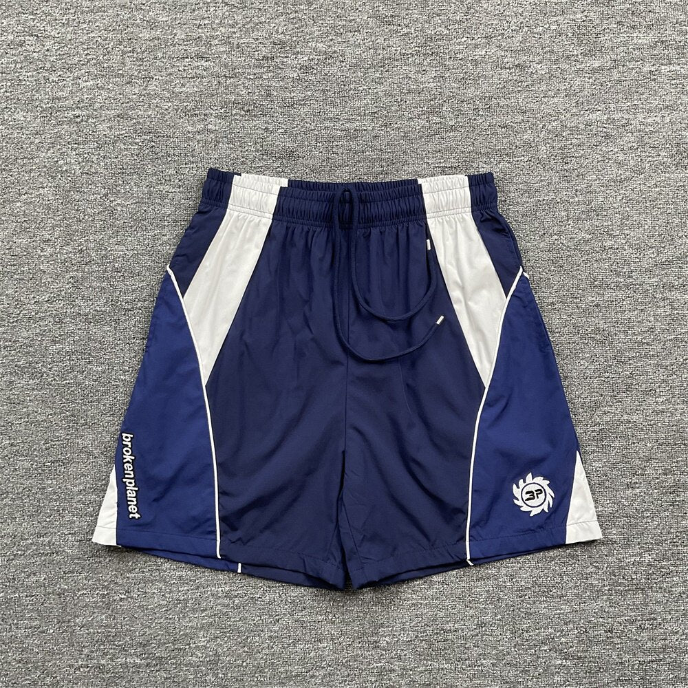 Broken Planet Embroidered Straight Casual Sweat Shorts