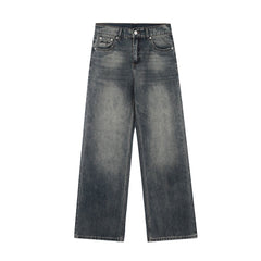 Broken Planet Embroidered Logo Washed Straight Jeans