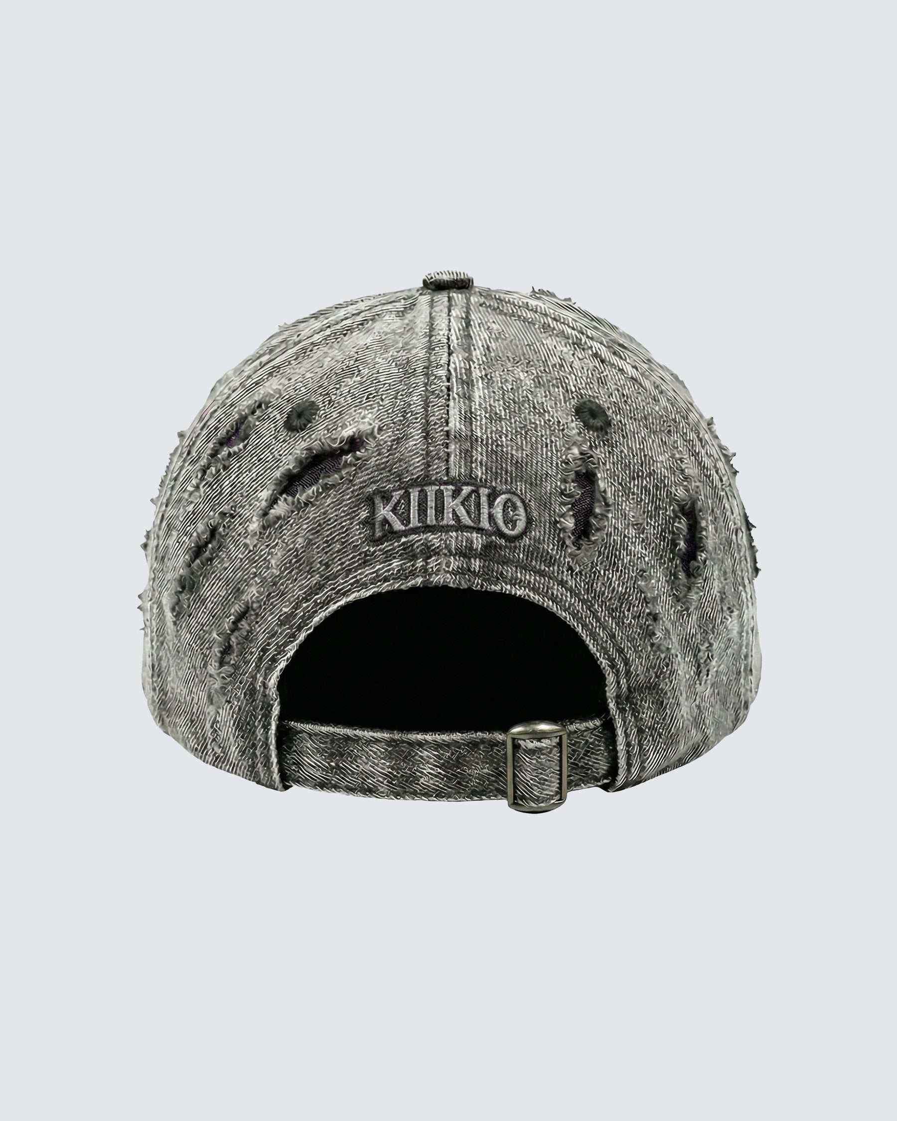 KIIKIO-Post-Apocalyptic Flame Metal Denim Cap