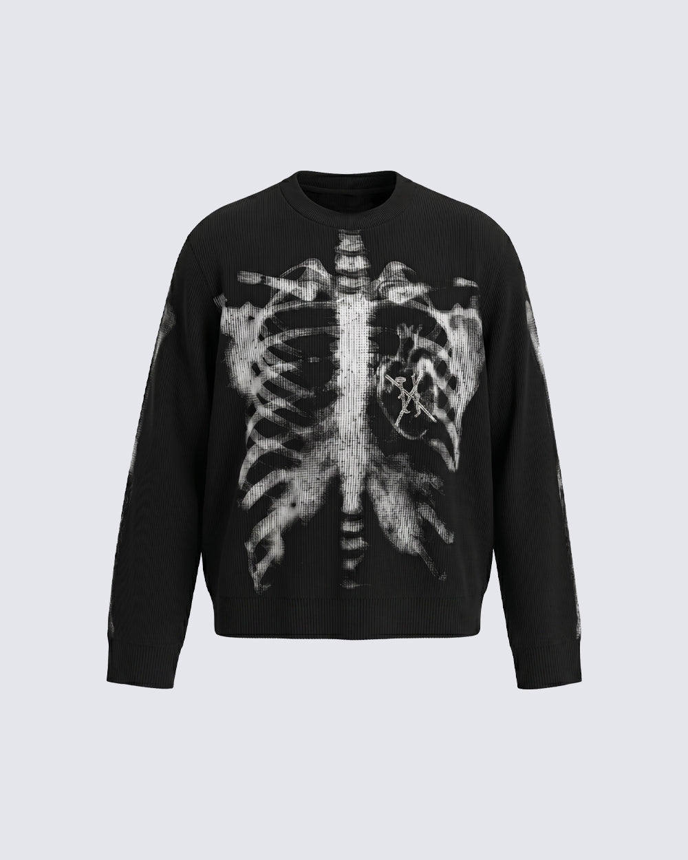 American High Street Dark Skeleton Long Sleeve T-Shirt