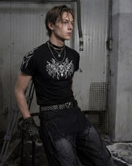 American Tribal Graphic Black Sports Tee