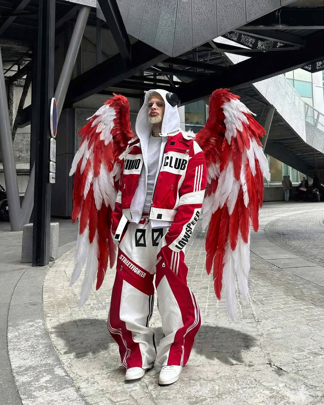 KIIKIO Racing Style Graphic Oversized Pants