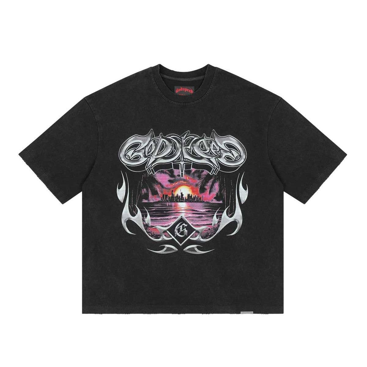 Godspeed Liberty Sunset Tee Black