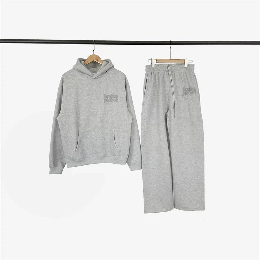 Broken Planet Streetwear Short Sleeve Hoodie Pants Set