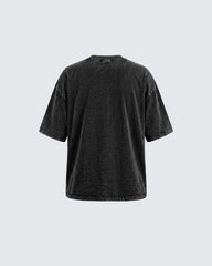 American Washed Distressed Graphic Oversized T-Shirt