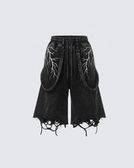 LIGHTNING Series | New Strap Wide-Leg Shorts