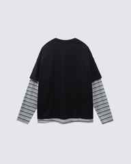 Layered Sleeve Graphic Tee – Vintage Style